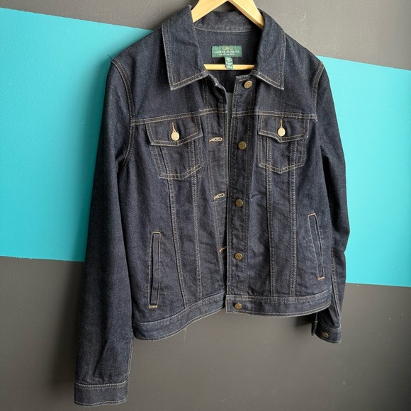 Lauren Ralph Lauren Dark Blue Jean Jacket - Picture 2 of 7
